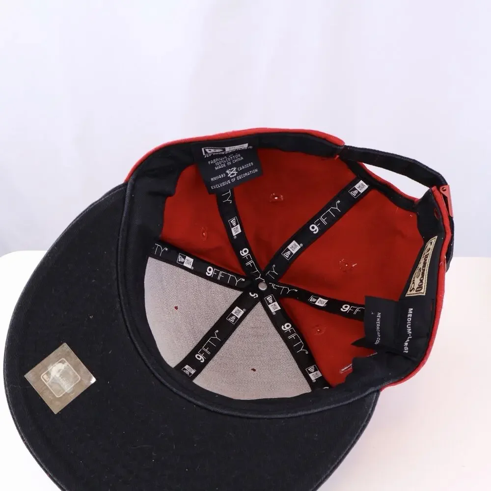 New Era Chicago Bulls Hardwood Classics 9FIFTY Strapback Hat Red Black
